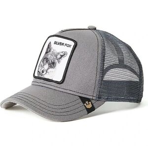 Farm Animal Trucker Baseball Hat Mesh Style Mænd Kvinder Hip Hop Bros Justerbar Baseball Hat - Perfet Silver Fox