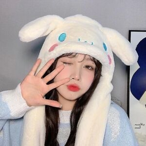 Sød Sanrio Hat Cinnamoroll Tilbehør Kawaii Hold Varm Fortykning Plyshue Ører Move Anime Blødt Legetøj Til Piger Gave - Perfet 1