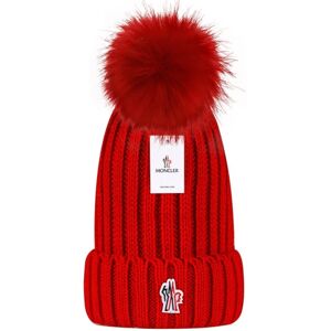 børnehue Par Strikket Hue Efterår Vinter Varm Hue Mænd Kvinder Hue red moncler Small label