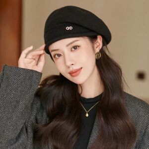 Baret Cap Dame Beanie SORT black