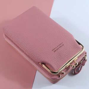 Mobiltaske Pung Kortholder Taske med skulderrem deep pink