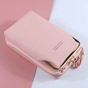 Mobiltaske Pung Kortholder Taske med skulderrem light pink