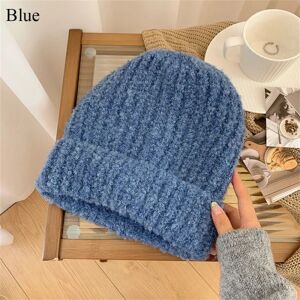 Strikket Hue Beanie Huer BLÅ blue