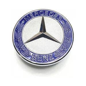 Tech of sweden Mercedes-Benz hætte Emblem Blue 57mm Blue one size