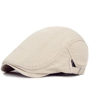 BATTERY Mäns Retro Casual Murgröna Hatt Sommar Vinter Golf Newsboy Kørsel Cabbie Flat Cap Beige** ingen