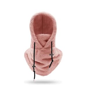 Sherpa Hood Ski Mask Vinter Balaclava Koldt Vejr Vindtæt Justerbar Varm Hætte Cover Hat Cap Tørklæde Pink