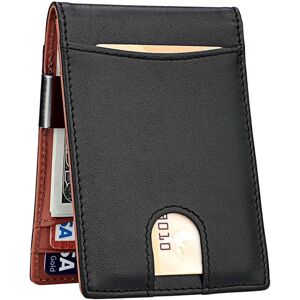 Money Clip Wallet Mænd Slim Front Pocket RFID Blocking Card Holder Bifold Wallet