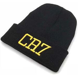 Galaxy Cr7 Beanies Stickad cap Vinterkepsar Skullies Bonnet Cristiano Ronaldo Vintermössor För Herr Dam Mössa Utomhussport Varm Cap 2018 Black