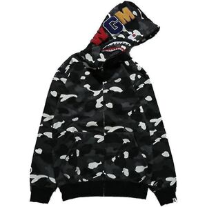 hark Mouth 3d print hættetrøje Wgm broderet cardigan camouflage hættetrøje. black S