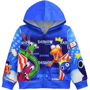 Rainbow Friends Drenge Hættetrøje Jakke ool Blue Sweatshirt Tøj k C 120cm