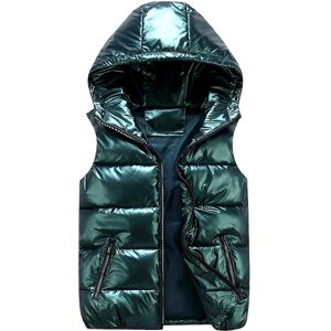 liktaa Unisex hiny Vandtæt ærmeløs jakke Letvægts puffervest Green S