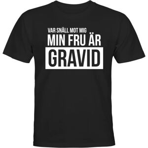 Min kone er gravid - T-SHIRT - UNISEX Svart - XL