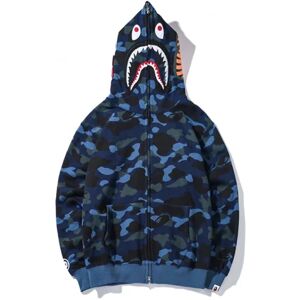 brand Shark Head Sweatshirt-jakke, 3D digital hættetrøje, hættetrøjejakke med lynlås til mænd, kvinder XL