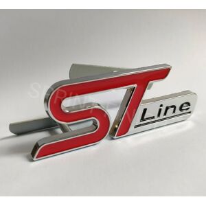 Rød Sølv St Line Grille Badge Kit Til Ford Focus Fiesta Pu