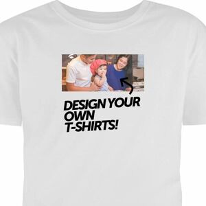 Design dit eget T-Shirt Medium Hvid