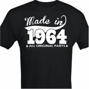 Highstreet Sort T-shirt med design - Lavet i 1964 - Alle originale dele M