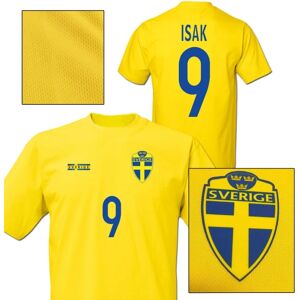 Highstreet Fodboldtrøje i svensk stil med t-shirt med Isak 9 print 120cl 5-6år