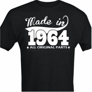 Highstreet Sort T-shirt med design - Lavet i 1964 - Alle originale dele L