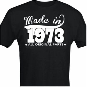 Highstreet Sort T-shirt med design - Lavet i 1973 - Alle originale dele XL
