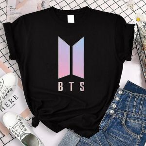 Bts Unisex Sweatshirt Casual Kortærmet T-shirt Cosplay Top Shirt med tryk