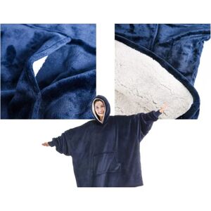 Oversized Hoodie Snuggie Oversized hættetrøje tæppe med hætte blå Blue