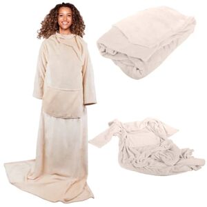 Oversized Hoodie Snuggie Oversized Blanket Hættetrøje Blanket - Beige Beige