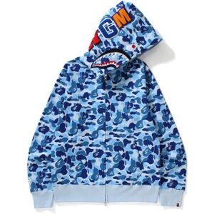 Bape hættetrøje Shark outh Ape Camo Print bomuldsjakke med fuld lynlås fo Z H blå M