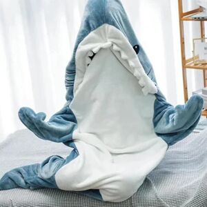 Super Soft Shark Blanket Hoodie Voksen, Shark Blanket Hyggelig Flanell Hoodie XL