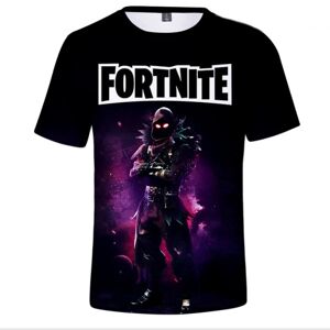 FORTNITE Casual T-Shirt Unisex 3D Printet Fitness Top Raven M