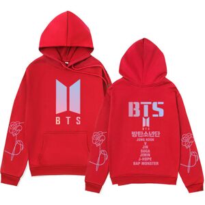 Bts unisex hættetrøje Casual hættetrøje Cosplay Jacket Top Red S