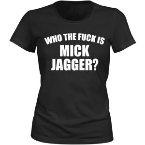 Hvem fanden er Mick Jagger - T-SHIRT - DAME sort S