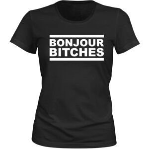 Bonjour Tæver - T-SHIRT - DAME sort M