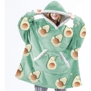 TFXHUA Tæppe Sweatshirt Oversized hættetrøje Avocado