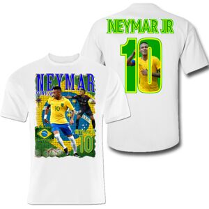 Highstreet T-shirt Neymar Brasil & Paris med print foran og bagpå 160cl