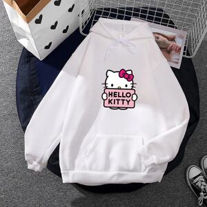 YIXI Tegnefilm Sanrio Hello-kitty Sød Kvinder Hættetrøje Koreanske Piger Mode Sweatshirt Forår og efterår Modeltøj Casual Langærmet Purple S