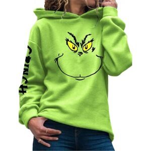 Jul Kvinder 3d The Grinch Print Hættetrøje Xmas Pullover Hættetrøje Toppe L