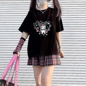 Sanrio My Melody Kuromi Toppar Dam 2022 Estetisk Oversized T-shirt Estetisk Kläder Plus Mode Sweethearts Outfit A XS