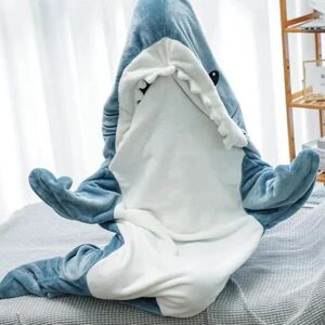 Super Soft Shark Blanket Hoodie Voksen, Shark Blanket Hyggelig Flannel Hoodie L