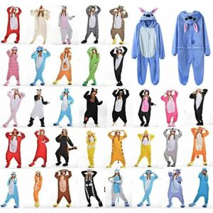 Dyrepyjamas Kigurumi Nattøjskostumer Voksen Jumpsuit Outfit V #2 Blue Stitch adult S