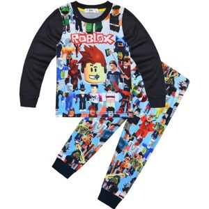 Spil Roblox Store børn 120-170 Yards Hjemmetøjsdragt Langærmet todelt pyjamas 565 black 160