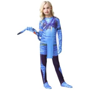 Avatar 2 kostumedragt, Jumpsuit til børn med Halloween print form 150cm