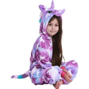 Piger Børn Unicorn 1onesie Kostume Pyjamas Fleece Jumpsuit Blødt Nattøj Pyjamas Pjs 4-7 år Roman A