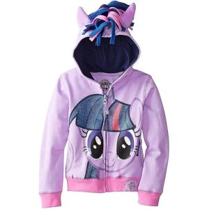 Børn Piger Drenge My Little Pony Rainbow Hættetrøje Jakke Wings Stribet Sweatshirt Twilight Dash Hættejakke Purple 5-6 Years