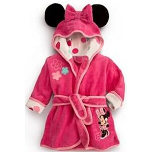 Børn Baby Mickey Mouse Hætte hætte Fleece Morgenkåbe Tegnefilm Dyre Nattøj 1-6 år Rose Red 2-3 Years