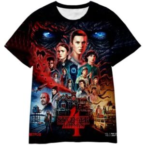 Stranger Things T-shirt til drenge og piger med rund hals A 3