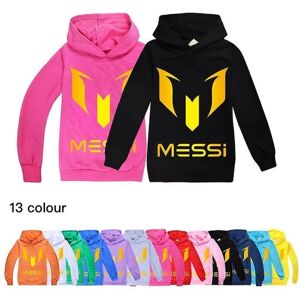 Børn Messi Print Casual Hættetrøje Drenge Hættetrøje Sweatshirt Gave 2-14 år Purple 140CM 8-9Y