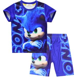 Sonic The Hedgehog Pyjamas til drenge Børn T-shirt & shorts Pjs Set 140cm