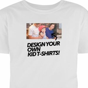 Design dit eget Børn T-shirt 5-6 År Hvid