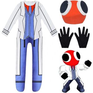 Kids Rainbow Friends Costume Red Ant Man Cosplay Jumpsuit Costume 140(135-145CM) - Perfet 120(115-125CM)