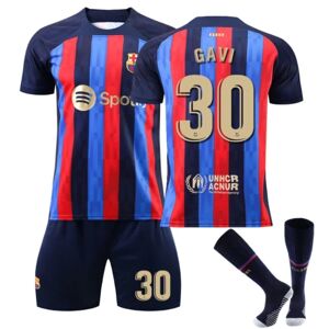 Barcelona Home fodboldtrøje til børn/voksne nr. 30 - Perfet GAVI kids 24(130-140cm)